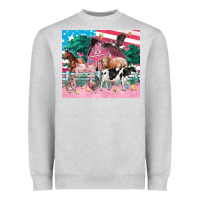 Heather Grey American farm animals tumbler 4th of july Heavyweight Sweatshirt - FaDigitalArtStudio