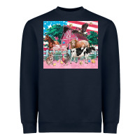 Navy American farm animals tumbler 4th of july Heavyweight Sweatshirt - FaDigitalArtStudio