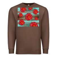 Chestnut Western Roses Premium Sweatshirt - LillyAllenDesigns