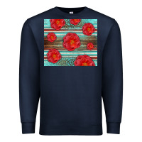 Navy Western Roses Premium Sweatshirt - LillyAllenDesigns