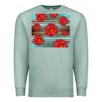 Seafoam Western Roses Premium Sweatshirt - LillyAllenDesigns