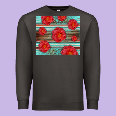 Western Roses Premium Sweatshirt Designed By Lillyallendesigns