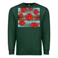 Sports Green Western Roses Premium Sweatshirt - LillyAllenDesigns