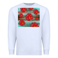 White Western Roses Premium Sweatshirt - LillyAllenDesigns