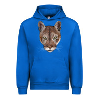 Cobalt florida panther  face Urban Hoodie - BarkalooDesign