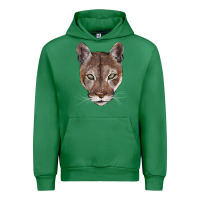 Emerald florida panther  face Urban Hoodie - BarkalooDesign