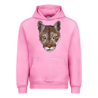 Fuchsia Pink florida panther  face Urban Hoodie - BarkalooDesign