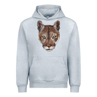 Heather Grey florida panther  face Urban Hoodie - BarkalooDesign