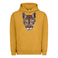Pigment Peanut Butter florida panther  face Urban Hoodie - BarkalooDesign