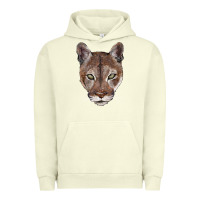 Pigment Pistachio florida panther  face Urban Hoodie - BarkalooDesign