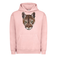 Pigment Salmon florida panther  face Urban Hoodie - BarkalooDesign