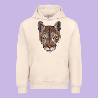Florida Panther  Face Urban Hoodie Designed By Barkaloodesign