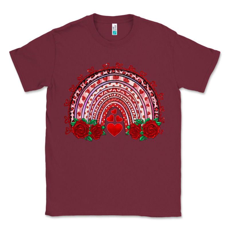 Valentines Day Rainbow With Roses Classic Tee by RanaPortraitStore | Teevron