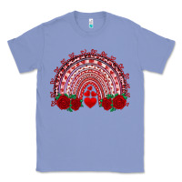 Colony Blue valentines day rainbow with roses Classic Tee - RanaPortraitStore