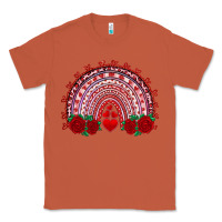 Copper valentines day rainbow with roses Classic Tee - RanaPortraitStore
