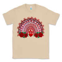 Mushroom valentines day rainbow with roses Classic Tee - RanaPortraitStore