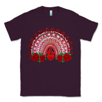 Plum valentines day rainbow with roses Classic Tee - RanaPortraitStore