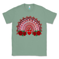 Sage valentines day rainbow with roses Classic Tee - RanaPortraitStore