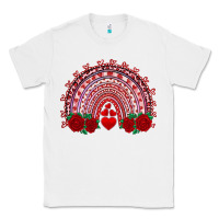 White valentines day rainbow with roses Classic Tee - RanaPortraitStore