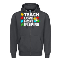 Smoke Teach Love Hope Inspire Zipper Hoodie - CowhideDigitalArt