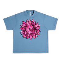 Pebble Blue Breast Cancer Sunflower Urban Heavy Tee - texasbilliewilder