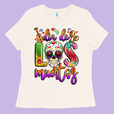 Dia De Los Muertos Ladies Tee Designed By Lillyallendesigns