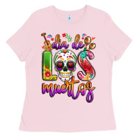 Bubblegum Pink dia de los muertos Ladies Tee - LillyAllenDesigns