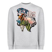 Heather Grey Texas 4th of July Heavyweight Sweatshirt - FaDigitalArtStudio