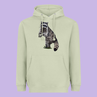 Raccoon Illustrations Heavyweight Hoodie Designed By Lillyallendesigns