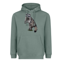 Sage Raccoon Illustrations Heavyweight Hoodie - LillyAllenDesigns
