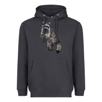 Smoke Raccoon Illustrations Heavyweight Hoodie - LillyAllenDesigns