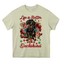 Mossy Christmas life is better with a dachshund Heavy Core Tee - JahusDesignShop