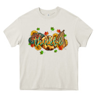 Cream thankful pumpkins Heavy Core Tee - MaliasSmallBusiness