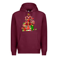 Burgundy christmas  gnomes Premium Hoodie - FaDigitalArtStudio