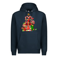 Navy christmas  gnomes Premium Hoodie - FaDigitalArtStudio