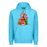 Ocean Blue christmas  gnomes Premium Hoodie - FaDigitalArtStudio