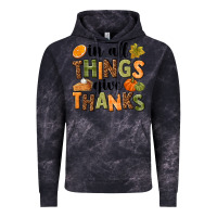 Cloud Black In all things give thanks Vintage Hoodie - NancyCooperArtShop
