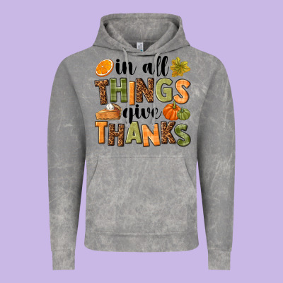 In All Things Give Thanks Vintage Hoodie Designed By Nancycooperartshop