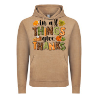 Vintage Coffee In all things give thanks Vintage Hoodie - NancyCooperArtShop