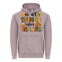 Vintage Zinc In all things give thanks Vintage Hoodie - NancyCooperArtShop