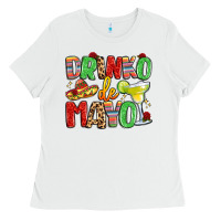 White drinko de mayo Ladies Tee - LillyAllenDesigns