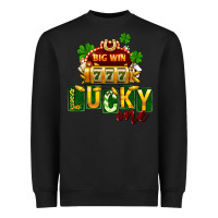 Black St. Patrick's lucky one Heavyweight Sweatshirt - FaDigitalArtStudio