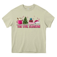 Tis The Season Pink Christmas Heavy Core Tee | Teevron