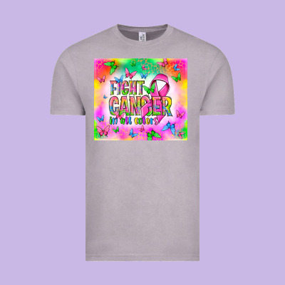 Fight Cancer In All Colors Vintage Tee Designed By Nancycooperartshop