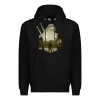 Black the witcher geralt hero sword companion minima list illusion art Premium Hoodie - tuanDangUi
