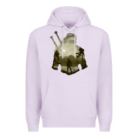Lilac the witcher geralt hero sword companion minima list illusion art Premium Hoodie - tuanDangUi