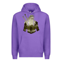 Purple the witcher geralt hero sword companion minima list illusion art Premium Hoodie - tuanDangUi