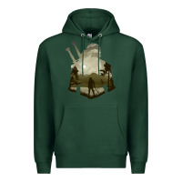 Sports Green the witcher geralt hero sword companion minima list illusion art Premium Hoodie - tuanDangUi