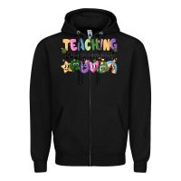Black Teaching Lucky Charms Zipper Hoodie - CowhideDigitalArt