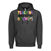 Charcoal Heather Teaching Lucky Charms Zipper Hoodie - CowhideDigitalArt